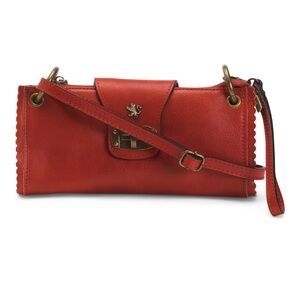 PRATESI Made In Italy Leather East West Tab Crossbody